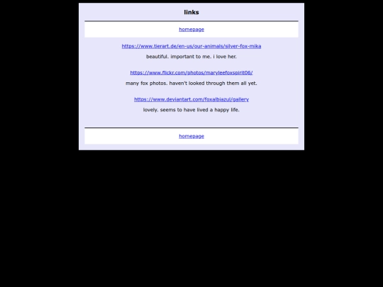 links screenshot