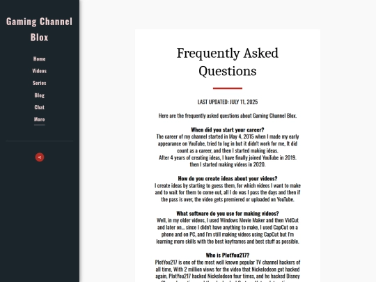 faq screenshot