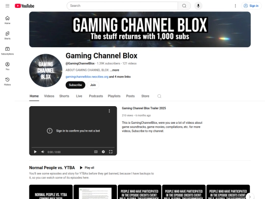 redirect/Gaming-Channel-Blox-on-YouTube screenshot