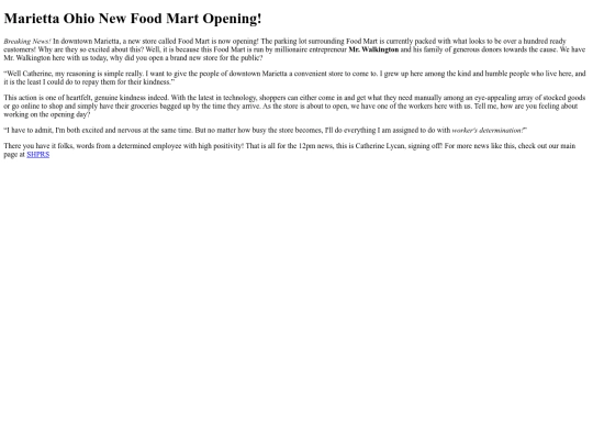 foodstore screenshot