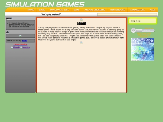 games/about screenshot