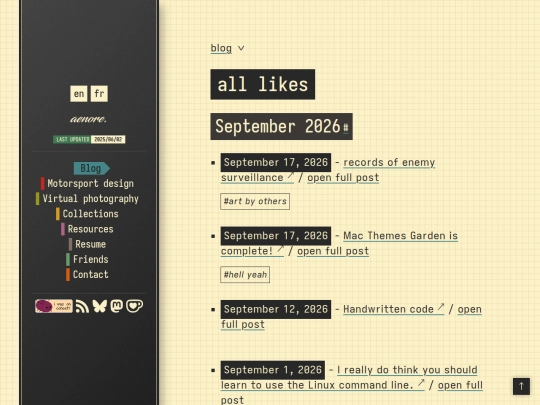 blog/likes screenshot