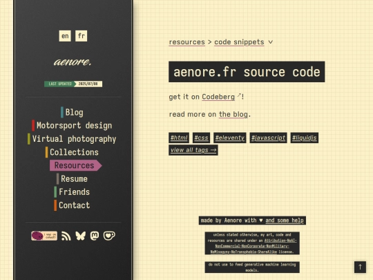 resources/code/aenore-fr-source-code screenshot