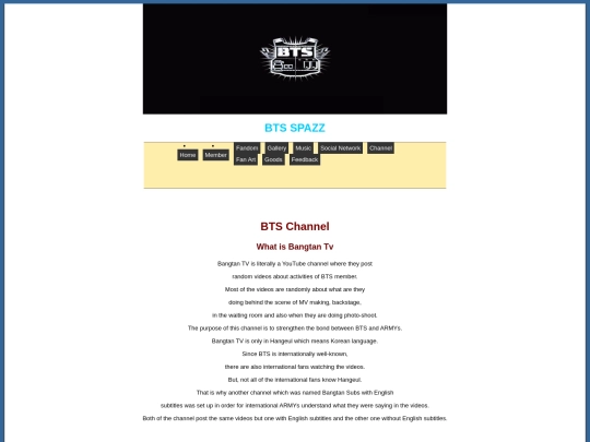 BTS HTML CHANNEL/Channel screenshot