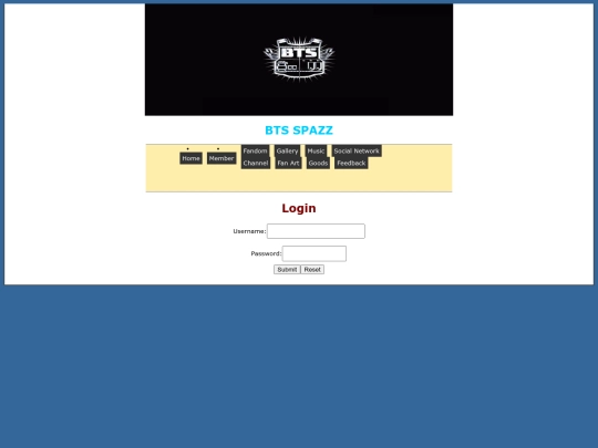 BTS HTML FEEDBACK/feedback screenshot