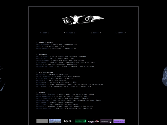 links screenshot
