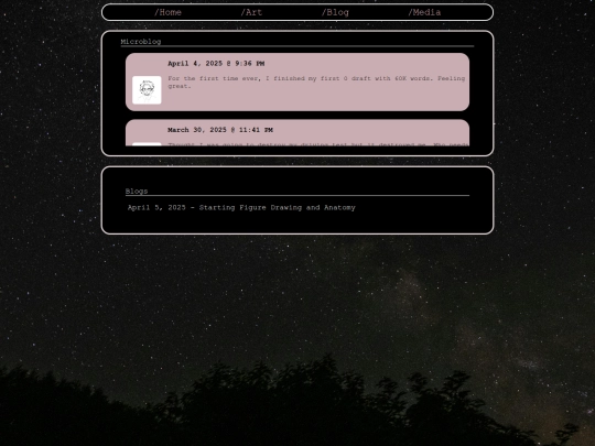 Blog screenshot