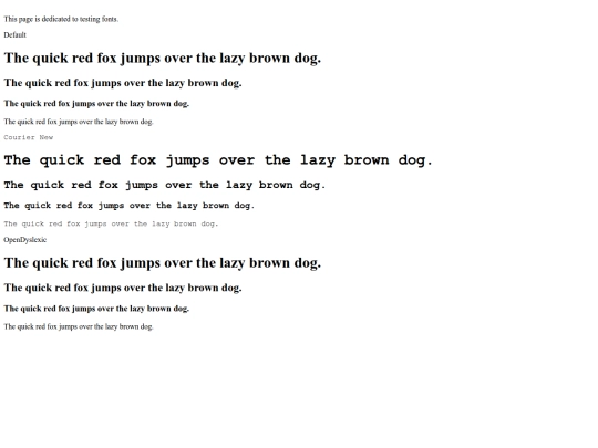 fonts screenshot