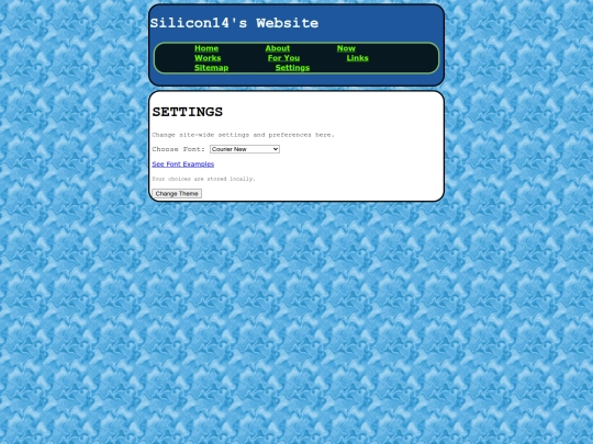 settings screenshot