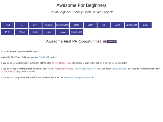 OpenSourceProject/home screenshot