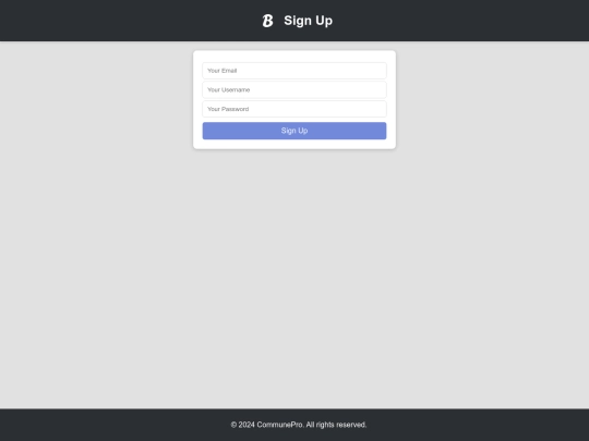 signup screenshot