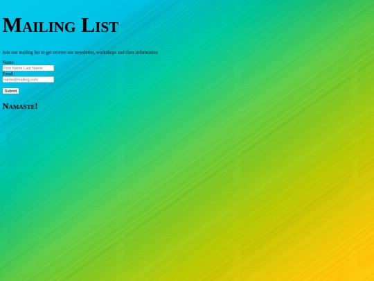 Mailing List screenshot