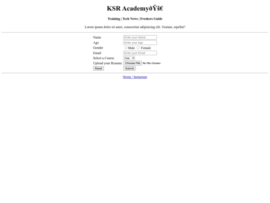 College Admission/register screenshot