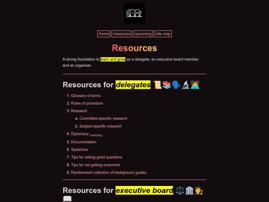 pages/resources screenshot