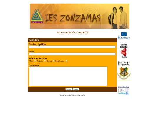 html/zonzamas/contacto screenshot