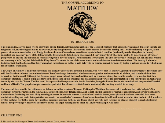Matthew screenshot