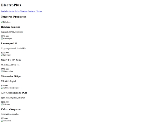 productos screenshot