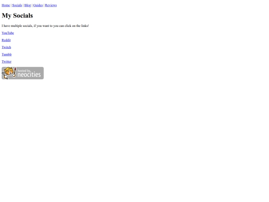 socials screenshot