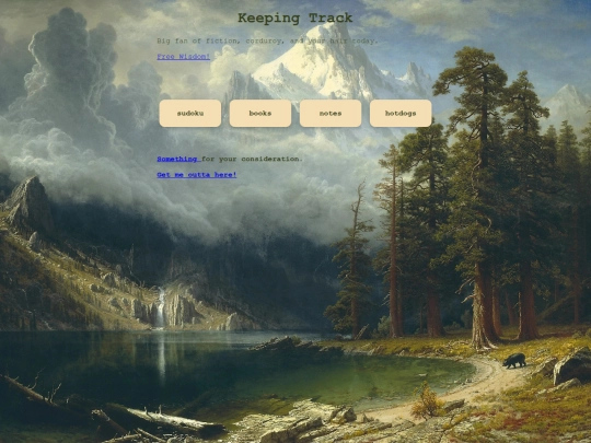 menu screenshot