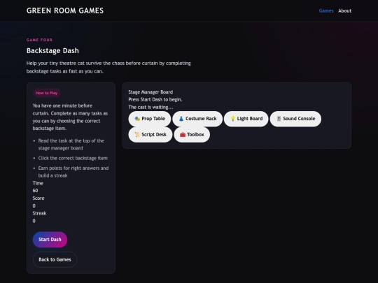 games/backstagedash screenshot