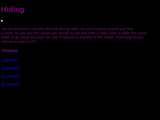 Choices/Hideinacloset screenshot