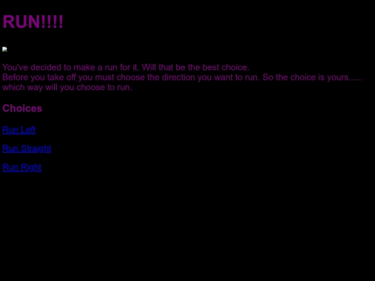 Choices/Makearunforit screenshot