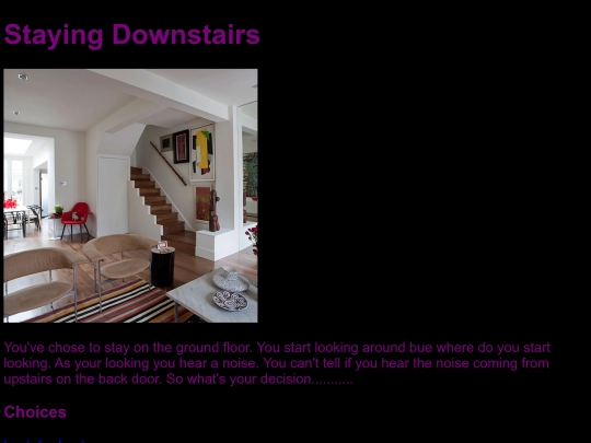 Choices/StayDownstairs screenshot