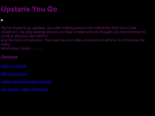 Choices/Upstairs screenshot