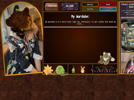 Sewing/wardrobe screenshot