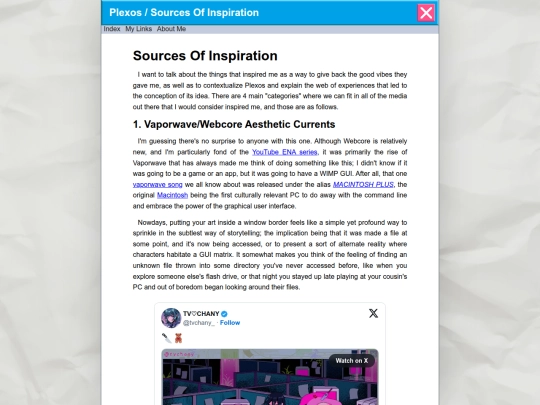 entries/SourcesOfInspiration screenshot
