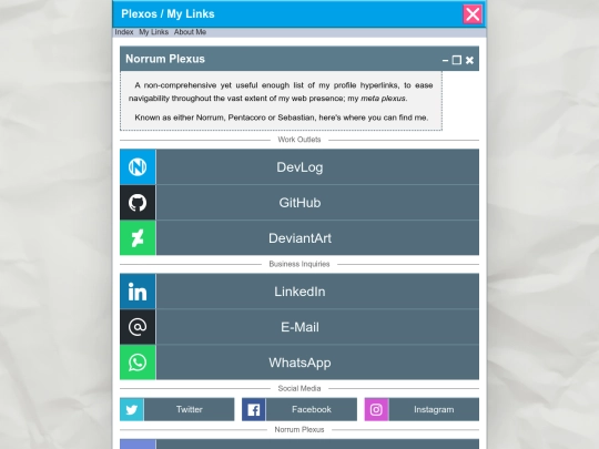 links screenshot