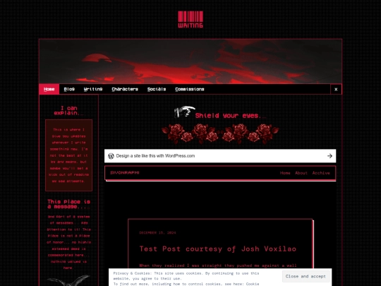 writing screenshot