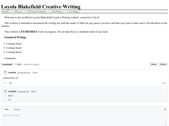 test screenshot