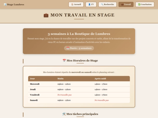 travail screenshot
