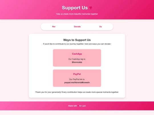 Donate screenshot