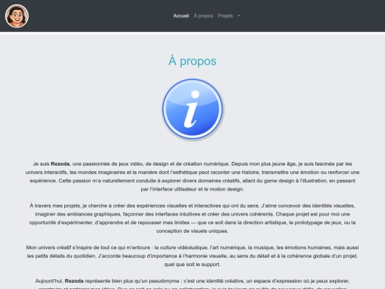 A propos screenshot