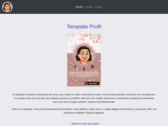 Template Profil screenshot