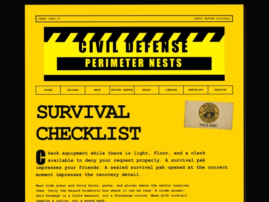 checklist screenshot