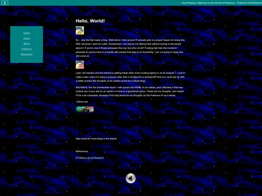 blogs/helloworld screenshot