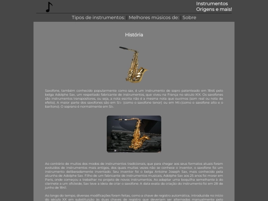 saxofone screenshot