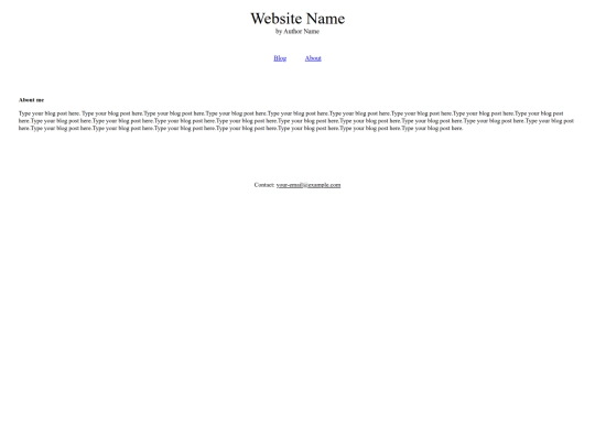 website template/about screenshot