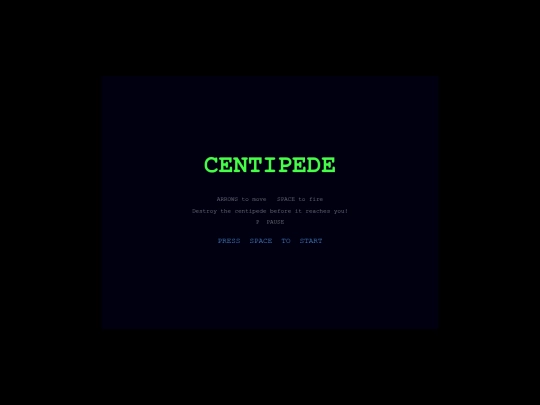 games/centipede screenshot