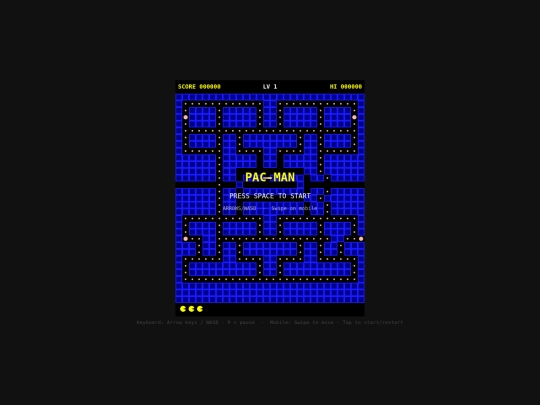 games/pacman screenshot