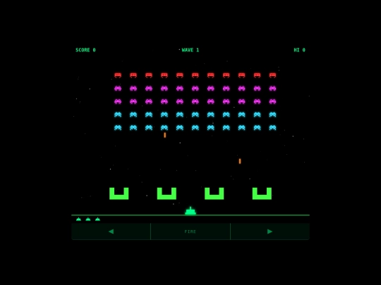 games/space-invaders screenshot
