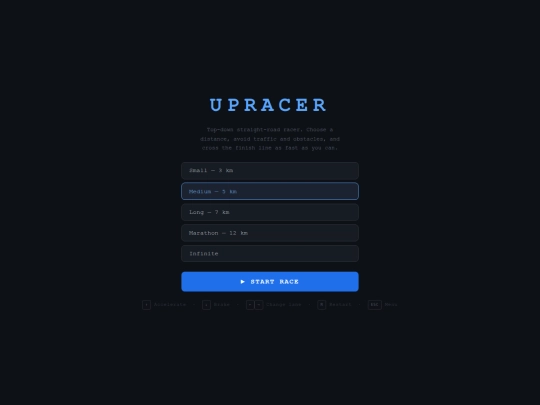 games/upracer screenshot