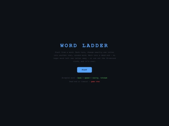 games/word-ladder screenshot