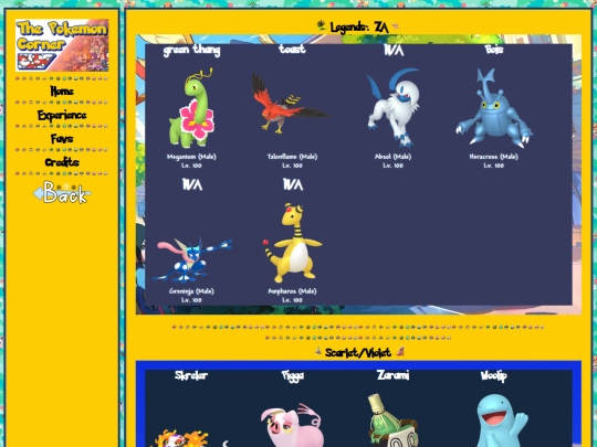 pkmncorner-experience screenshot