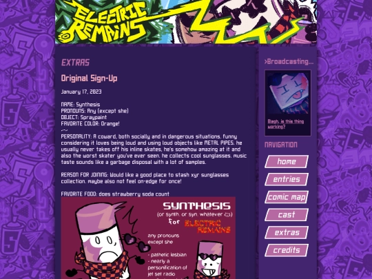 synth/extras screenshot