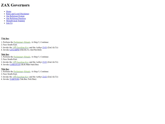 ZAX Governors screenshot