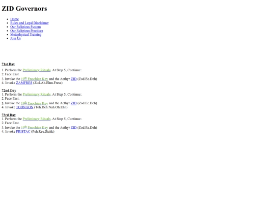 ZID Governors screenshot